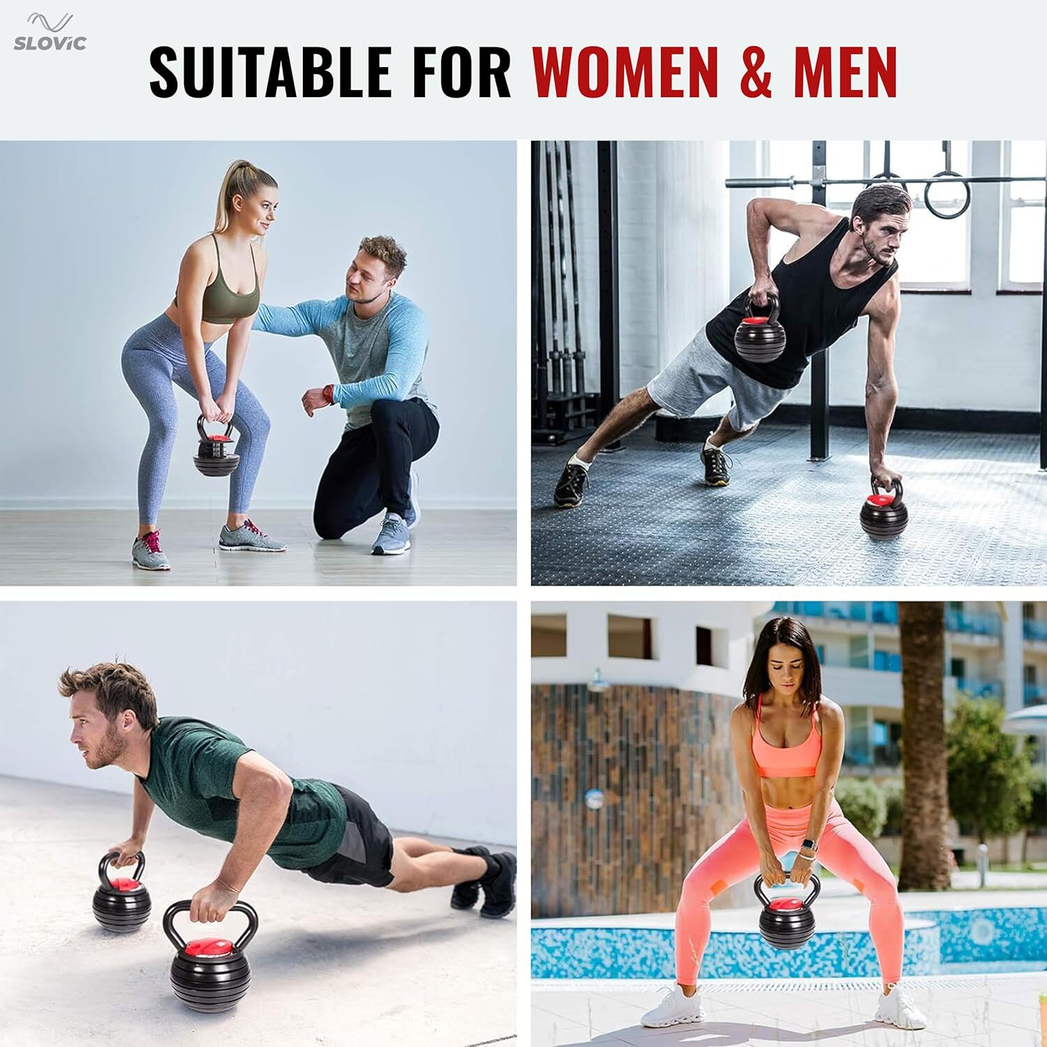 Premium Strength Training Kettlebells for Weightlifting - 1 Pc 9 Kg, Black