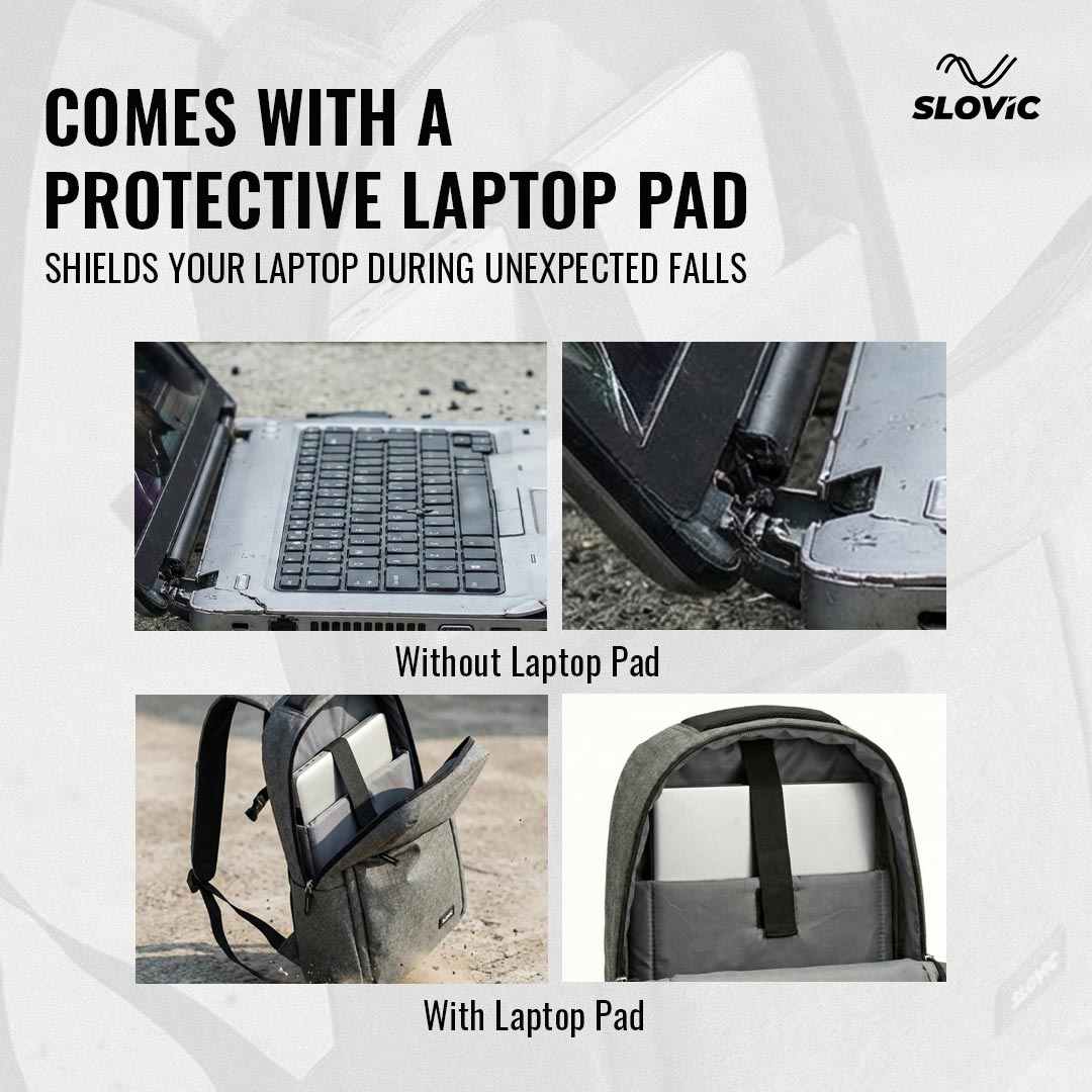 SLOVIC Grey Laptop Bag - 25 LTR