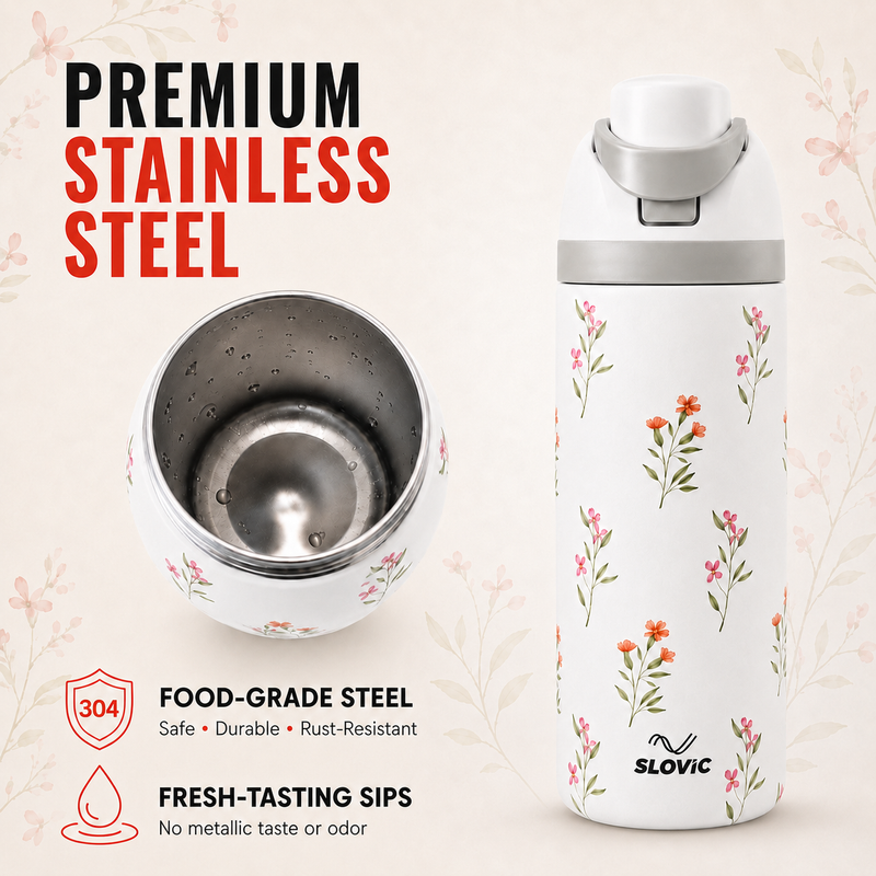 Slovic Insulated Petal Mist Bottle  UV Print - 650ml