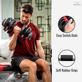 Adjustable Dumbbell Set for Home Gym 15 Weight Combinations