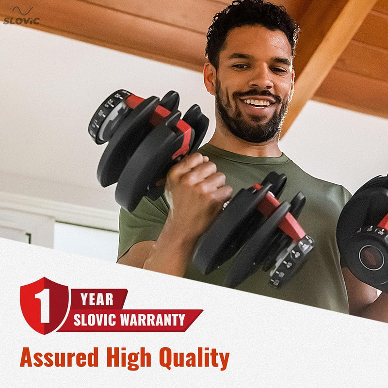 Adjustable Dumbbell Set for Home Gym 15 Weight Combinations
