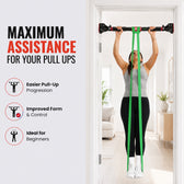 200 KG Pull Up Bar + 40–60 KG Resistance Band Combo (Green Band)