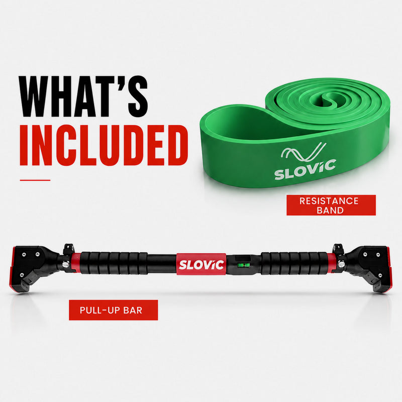 200 KG Pull Up Bar + 40–60 KG Resistance Band Combo (Green Band)