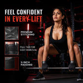 Leather Gym Gloves with Wrist Support | Padded Weightlifting Gloves