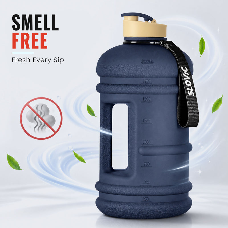 2.2L Water Gallon - Drink Reminder Marks - Blue