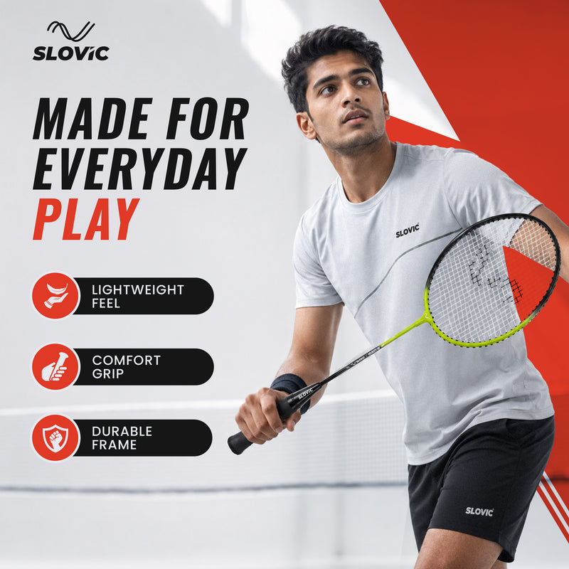 Badminton Racket - Velocity 88 - Single Racket - Neon