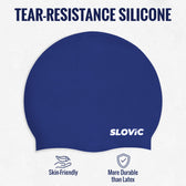 Swimming Cap – Silicone, Leakproof, Tear‑Resistant, Free | Unisex | Navy Blue