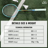 Iron Badminton Racket- White