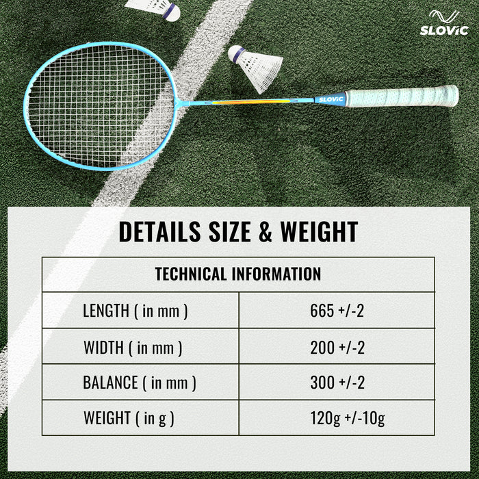 Slovic Iron Badminton Racket- White