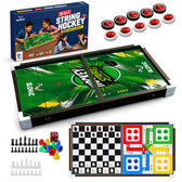 3 in 1 String Hockey Board Game | Chess, Ludo & Sling Puck Game for Kids