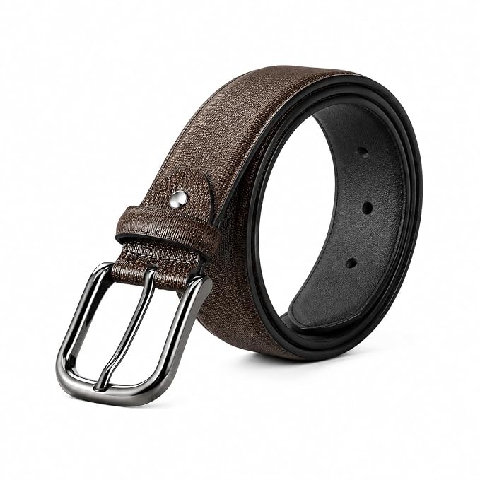 Belt for Men - Adjustable PU Leather Belt - Tan