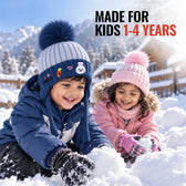 CozyCub Denim Blue Winter Cap for Kids