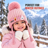 CozyCub Pink Winter Cap for Kids