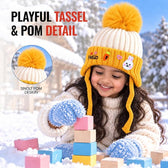 CozyCub Orange Winter Cap for Kids