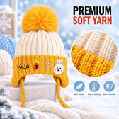 CozyCub Orange Winter Cap for Kids