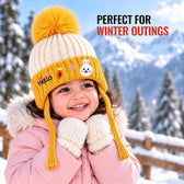 CozyCub Orange Winter Cap for Kids