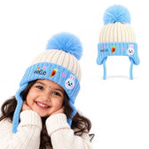 CozyCub Sky Blue Winter Cap for Kids