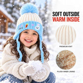 CozyCub Sky Blue Winter Cap for Kids