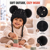 CozyPearl Kids Winter Cap for Kids - Black