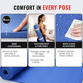 Blue Thick Yoga Mat - 6mm
