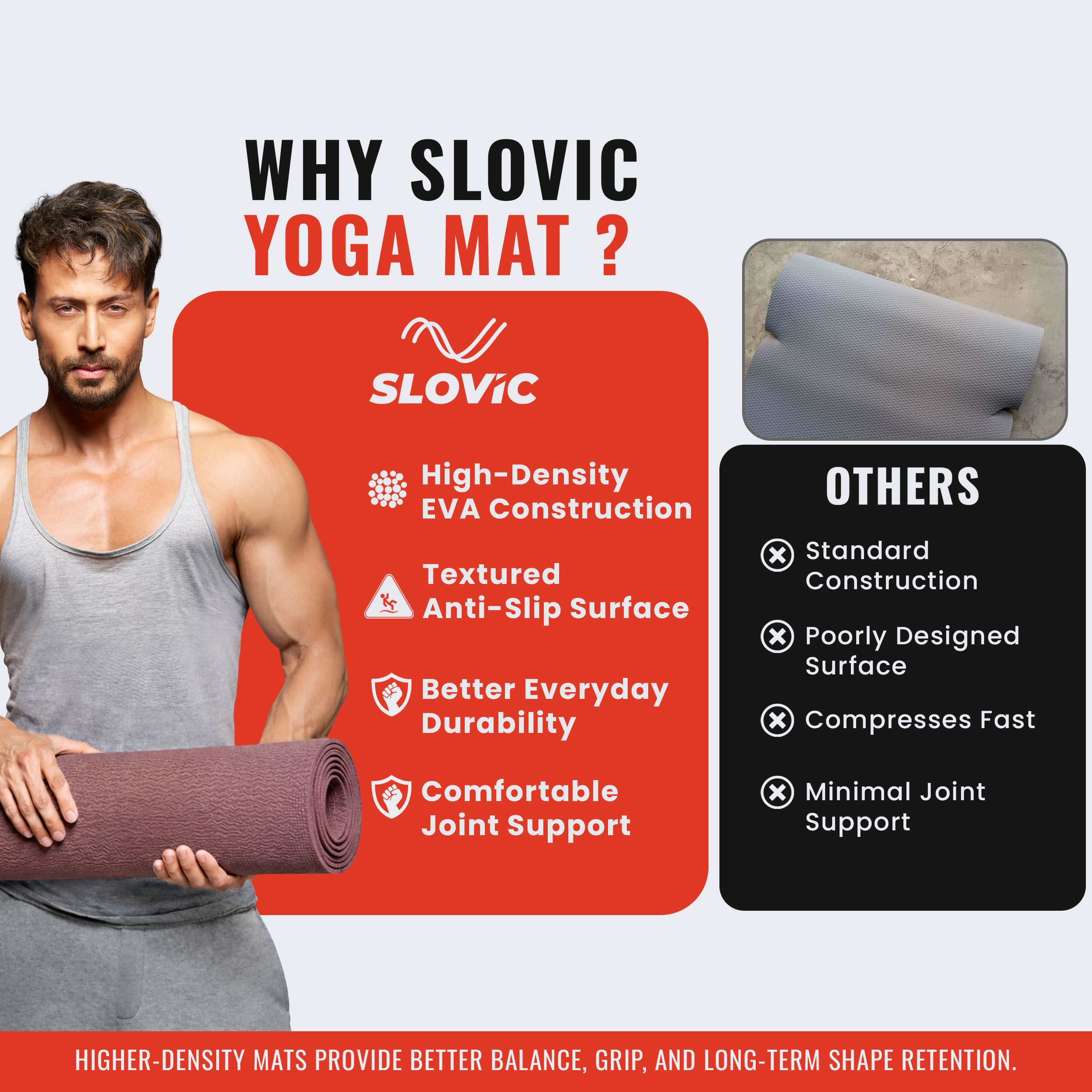 EVA Yoga Mat (4MM) With Strap | Wine