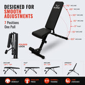 Adjustable Gym Bench for Home Workout | Up to 500 KG Capacity