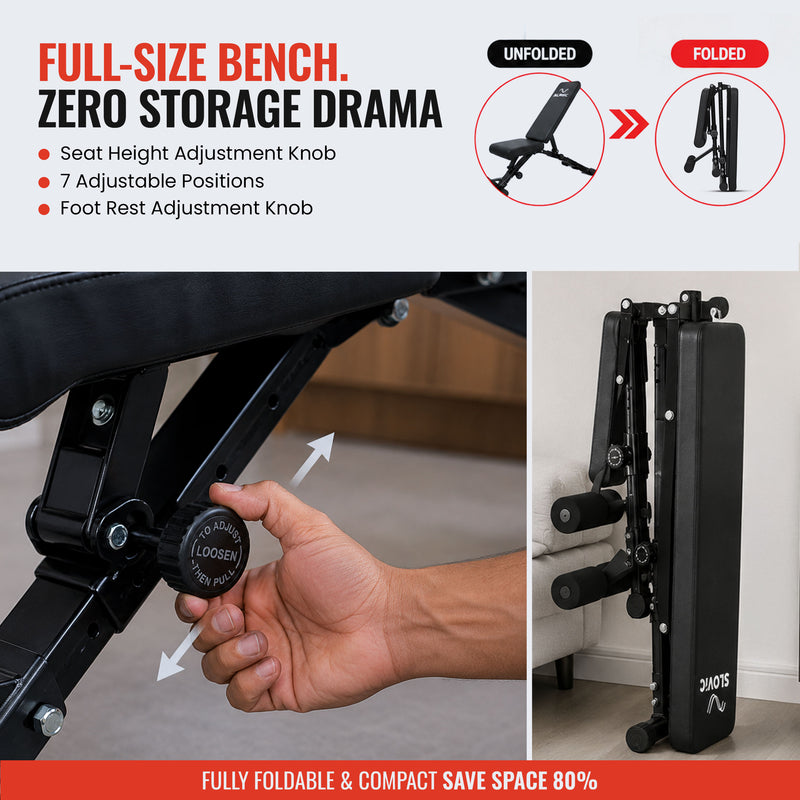 Adjustable Gym Bench for Home Workout | Up to 500 KG Capacity