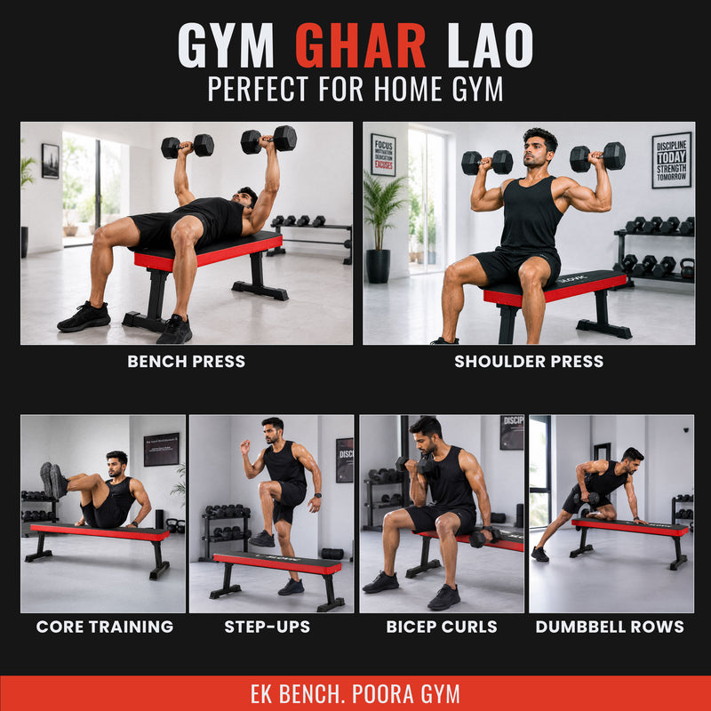 Flat Gym Bench for Home Capacity :300 KG