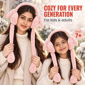 Pink Bunny Earmuffs for Girls & Women