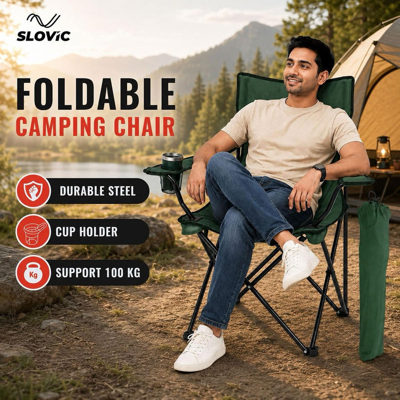 Camping Chair - Portable Folding Chair for Camping, Picnic & Outdoor