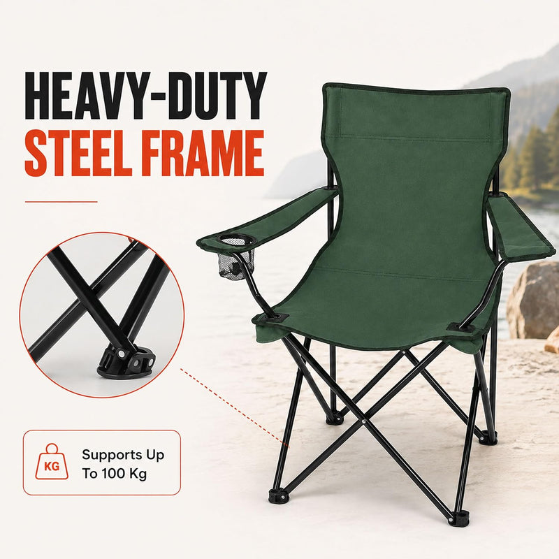 Camping Chair - Portable Folding Chair for Camping, Picnic & Outdoor