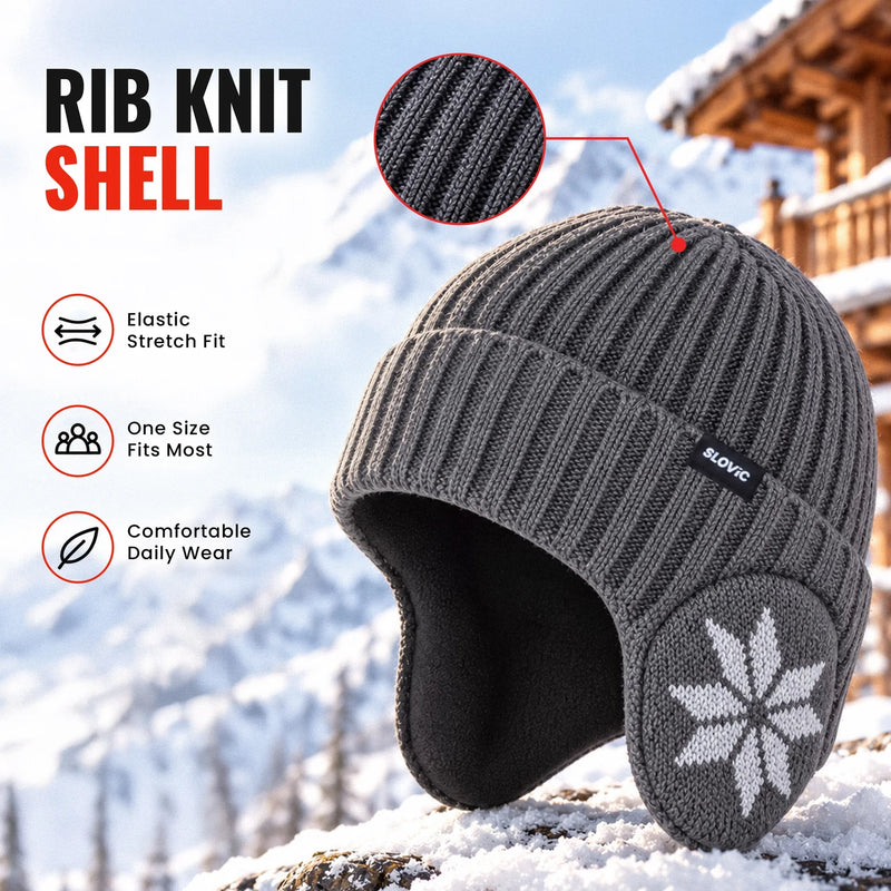 Frost Guard Ear Winter Cap - Grey - Winter Wear