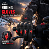 Biker Gloves for Men - Black
