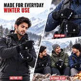 IceShield Winter Gloves - White - Cold Weather Wear