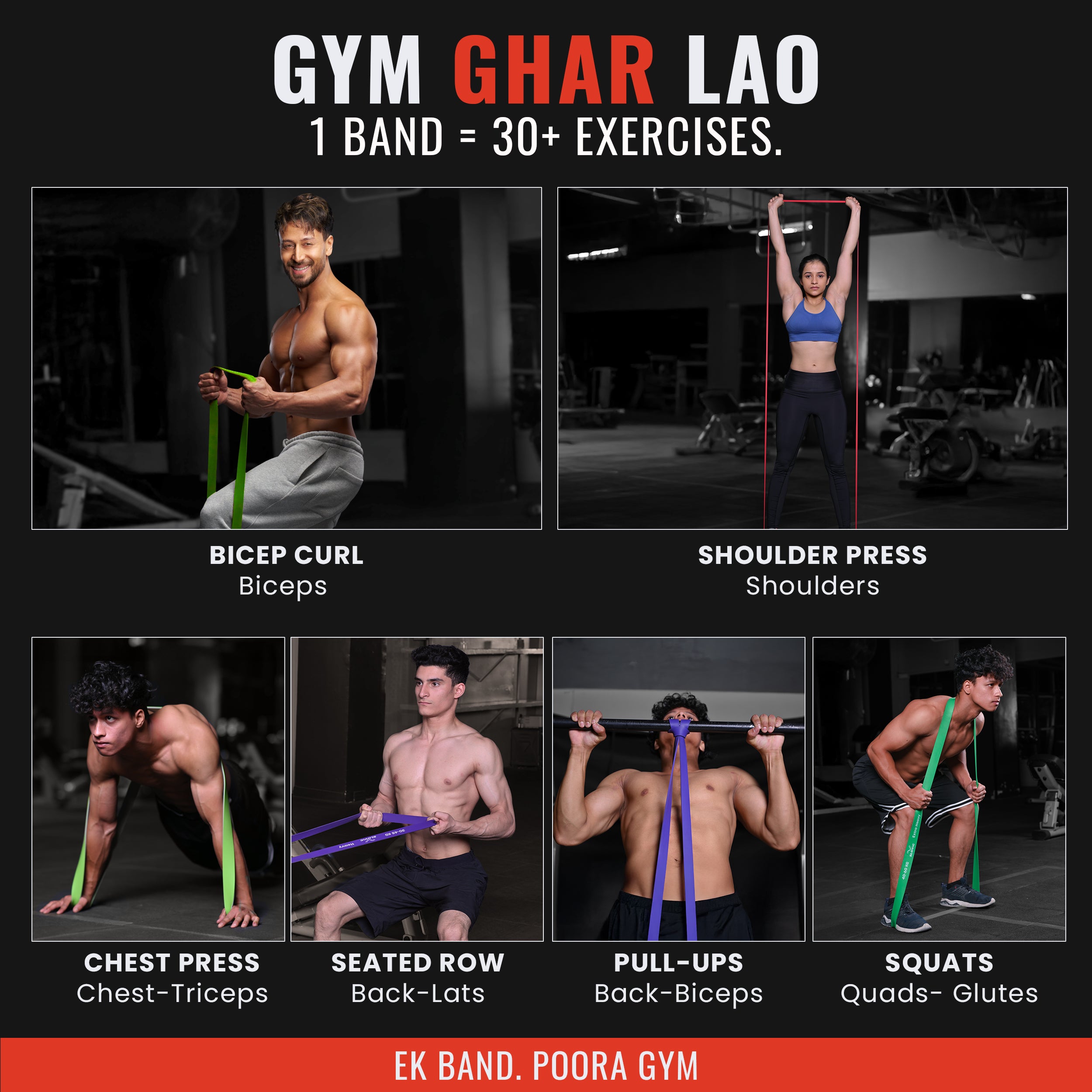 40–60 kg Resistance Band (Extra Heavy) | Heavy-Duty Natural Latex Band