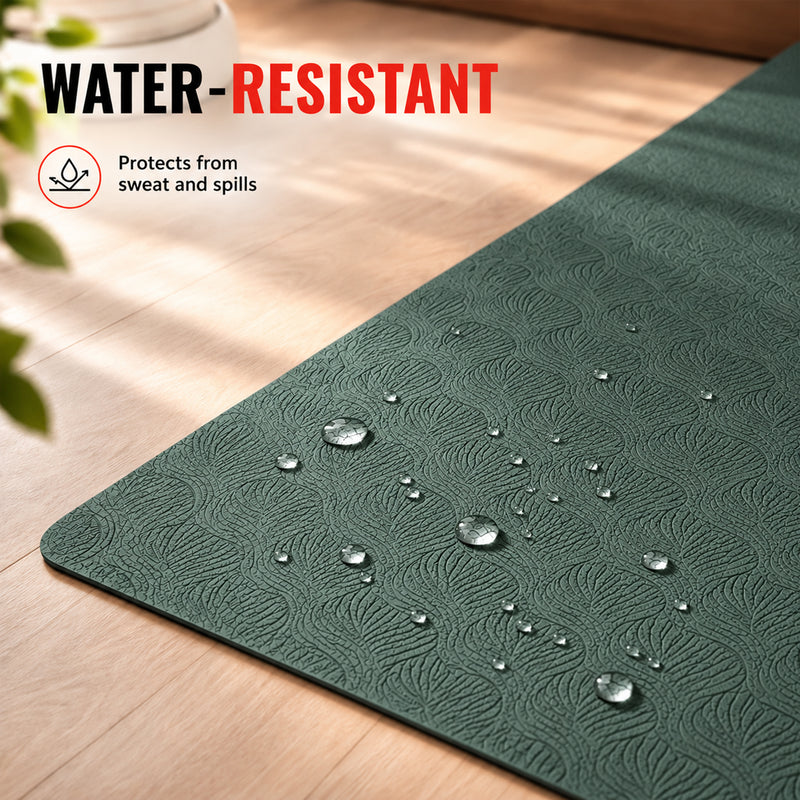 EVA Yoga Mat [6mm] with Strap - Olive Green - Yoga, Exercise & Home Workout