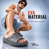 Men's EVA Sliders Slippers  - Olive Green - Lightweight & Comfortable