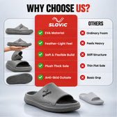Men's EVA Sliders Slippers  - Olive Green - Lightweight & Comfortable