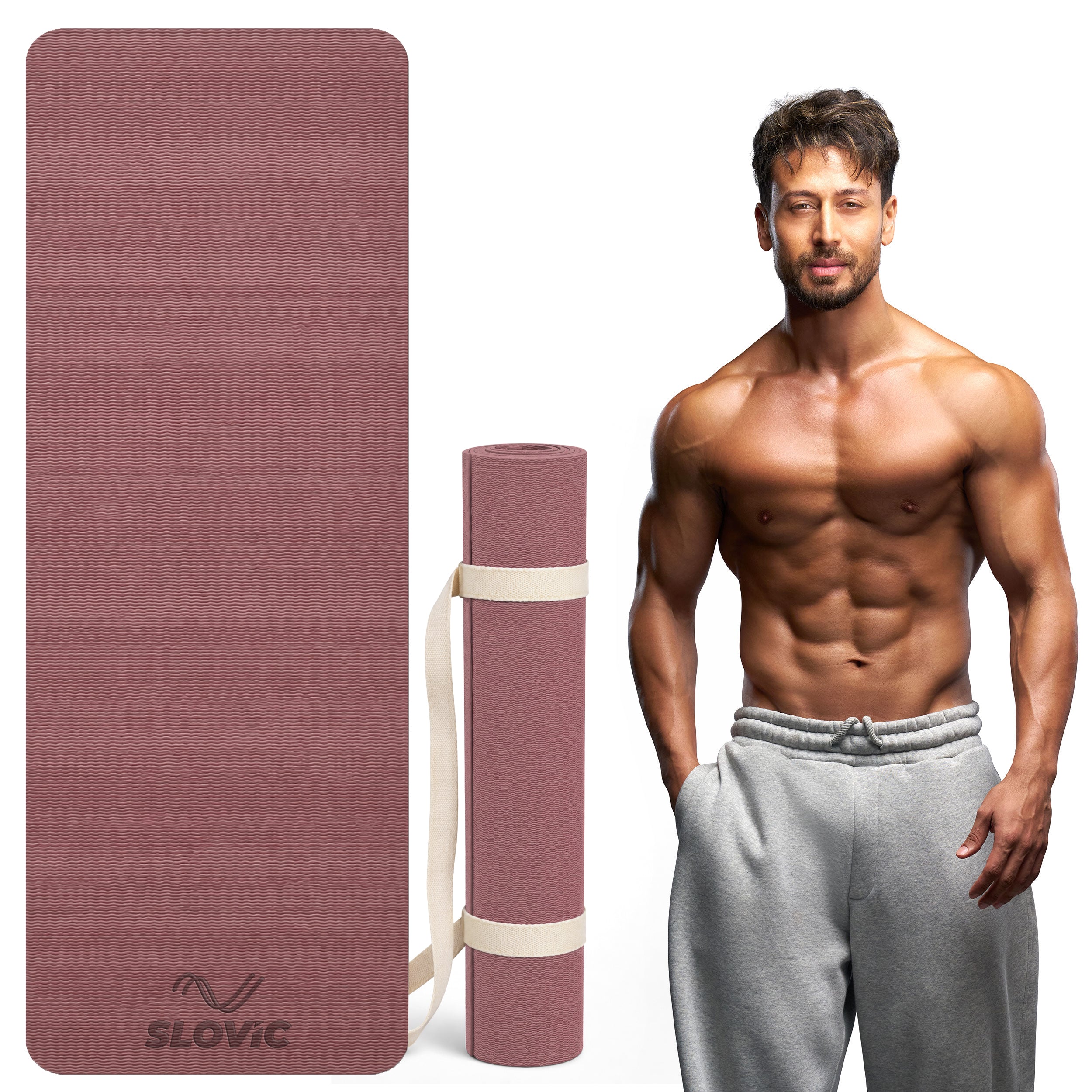 EVA Yoga Mat (4MM) With Strap | Wine