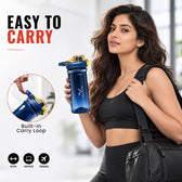 Hydro Water Bottle 700ml - Blue - Lightweight Bottle for Gym, Sports & Daily