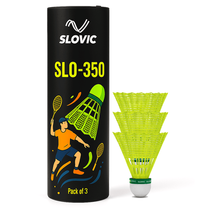 Slovic Durable Nylon Feather Badminton Shuttle Cock (Pack of 3) | Ideal for Indoor & Outdoor Games