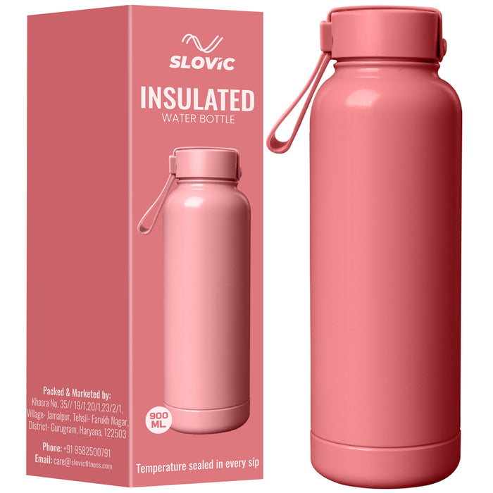 Slovic Purple PU Insulated Water Bottle - 900 ML