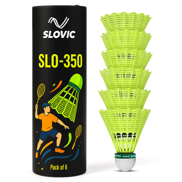 Slovic Nylon Badminton Shuttlecock - Pack of 6