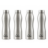 Essence Steel Water Bottle 1L - Pack of 4 - Stainless Steel Bottles for Home, Gym & Travel