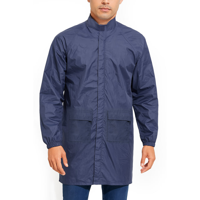 Sloivc Poncho Rain Coat for Men & Women Waterproof | Rain Jacket for Men Waterproof | Durable & Lightweight Unisex Raincoat | Camping Accessories for Outdoor | Navy Blue