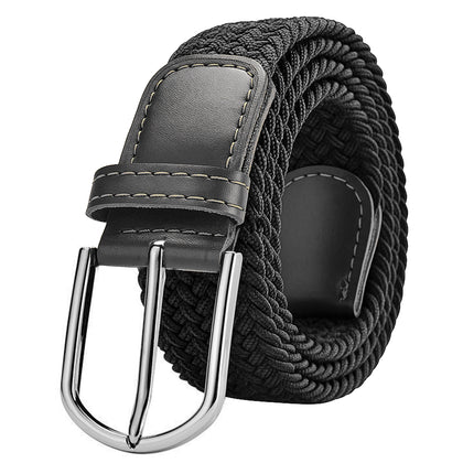 Braided Nylon Woven Belt- Black