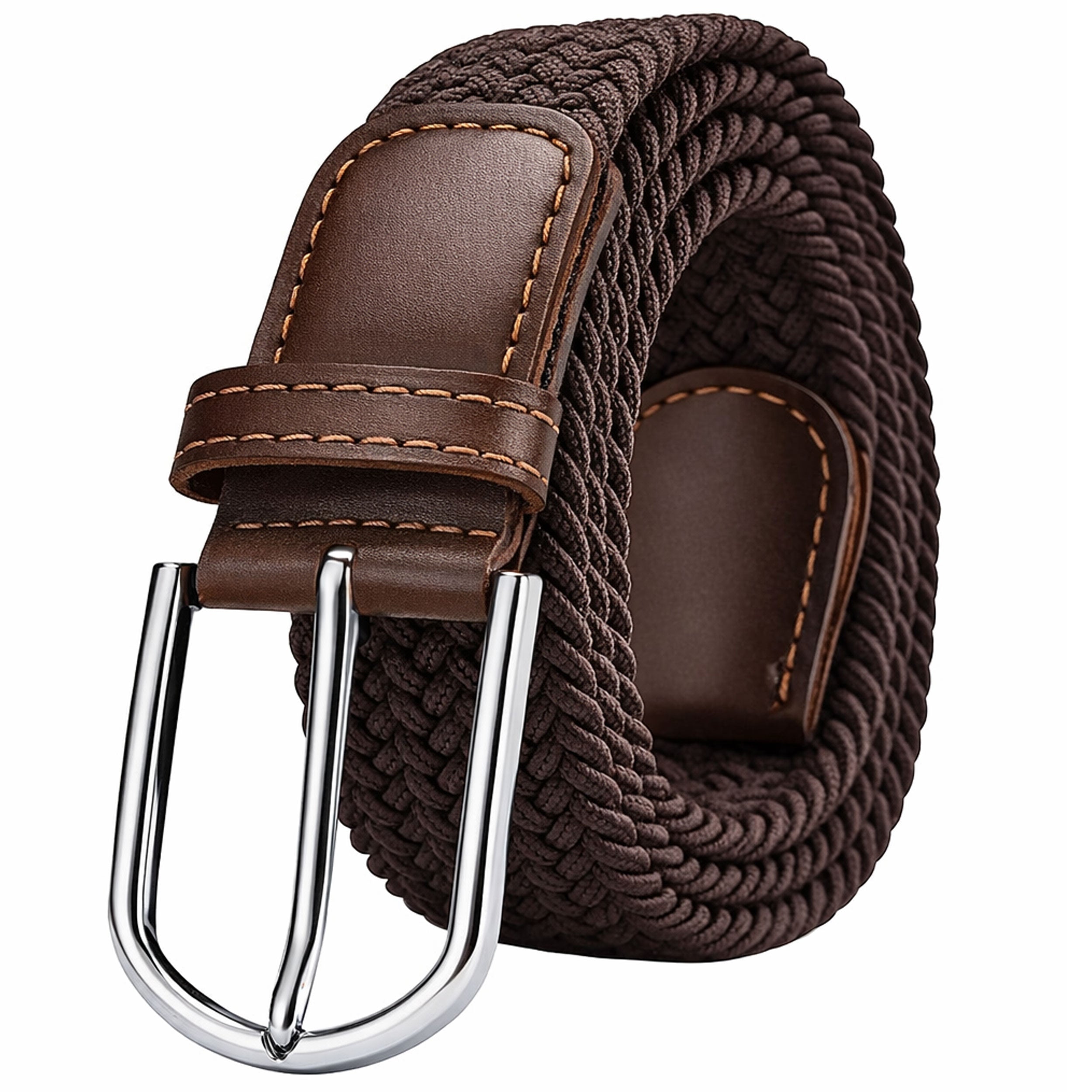 Buy Slovic Braided Nylon Belt for Men Online – Brown | Adjustable