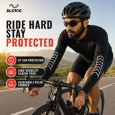 Arm Sleeves - Stretchable & Lightweight Sports Sleeves with Radium Design - Gym, Running & Cycling