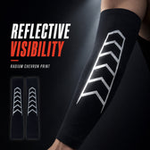 Arm Sleeves - Stretchable & Lightweight Sports Sleeves with Radium Design - Gym, Running & Cycling
