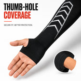 Arm Sleeves - Stretchable & Lightweight Sports Sleeves with Radium Design - Gym, Running & Cycling